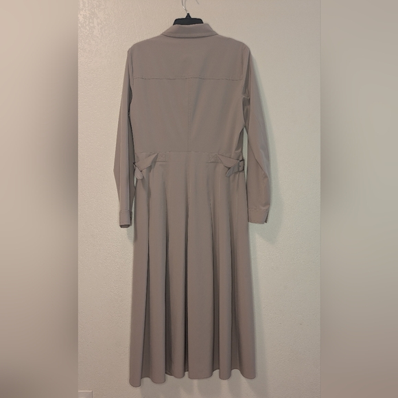 Calvin Klein Commuter Midi Shirt  Dress in Oyster - Picture 7 of 11